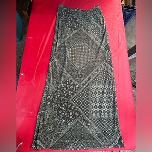 Green patterned skirt